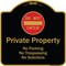 Signmission Designer Series-Private Property No Parking Trespassing Or Solicitors W/ Do, 18" x 18", BG-1818-9915 A-DES-BG-1818-9915 - alternate 1